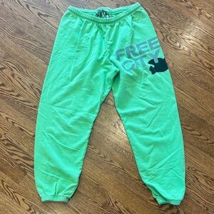freecity Mint Green FREE CITY Logo Track Joggers